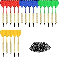 Vista 12 de Accmor Soft Tip Darts, Bar Dart, Plastic Tip Darts Set, Attach Extra 100 Black 2BA Replacement Tips, Soft Tip Darts for Electronic/Plastic Dartboard