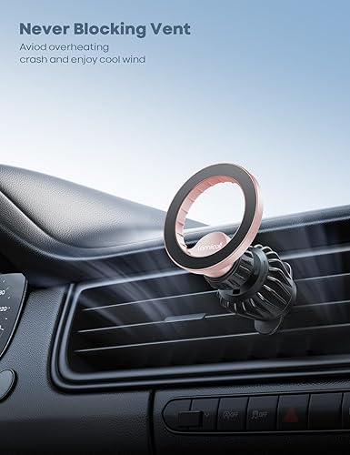 Miniatura 13 de Lamicall Soporte de coche MagSafe - [20 súper imanes] Soporte magnético para teléfono para automóvil, soporte de teléfono para ventilación de aire