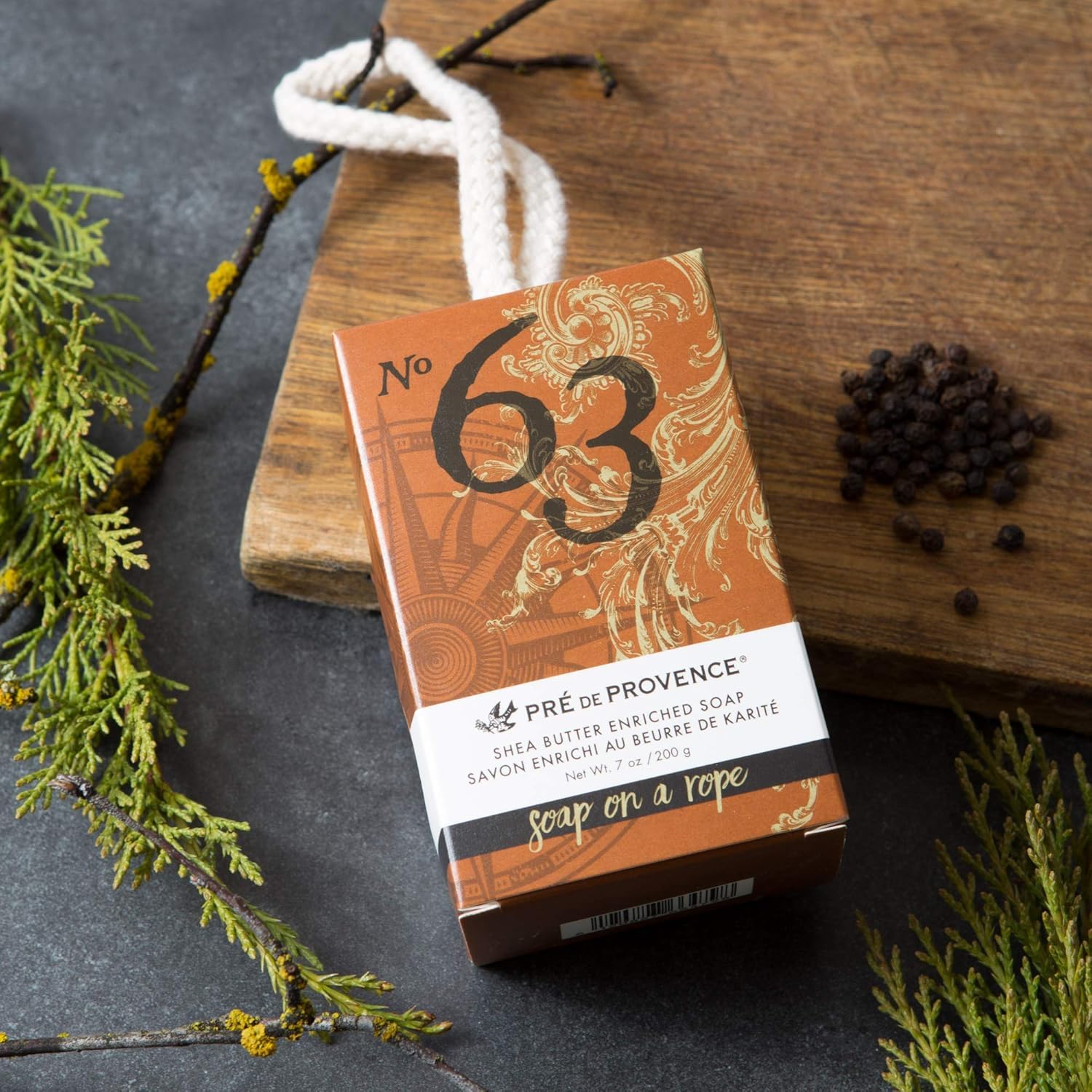 Pre de Provence Soap on a Rope French-Milled Shea Butter Bar Soap