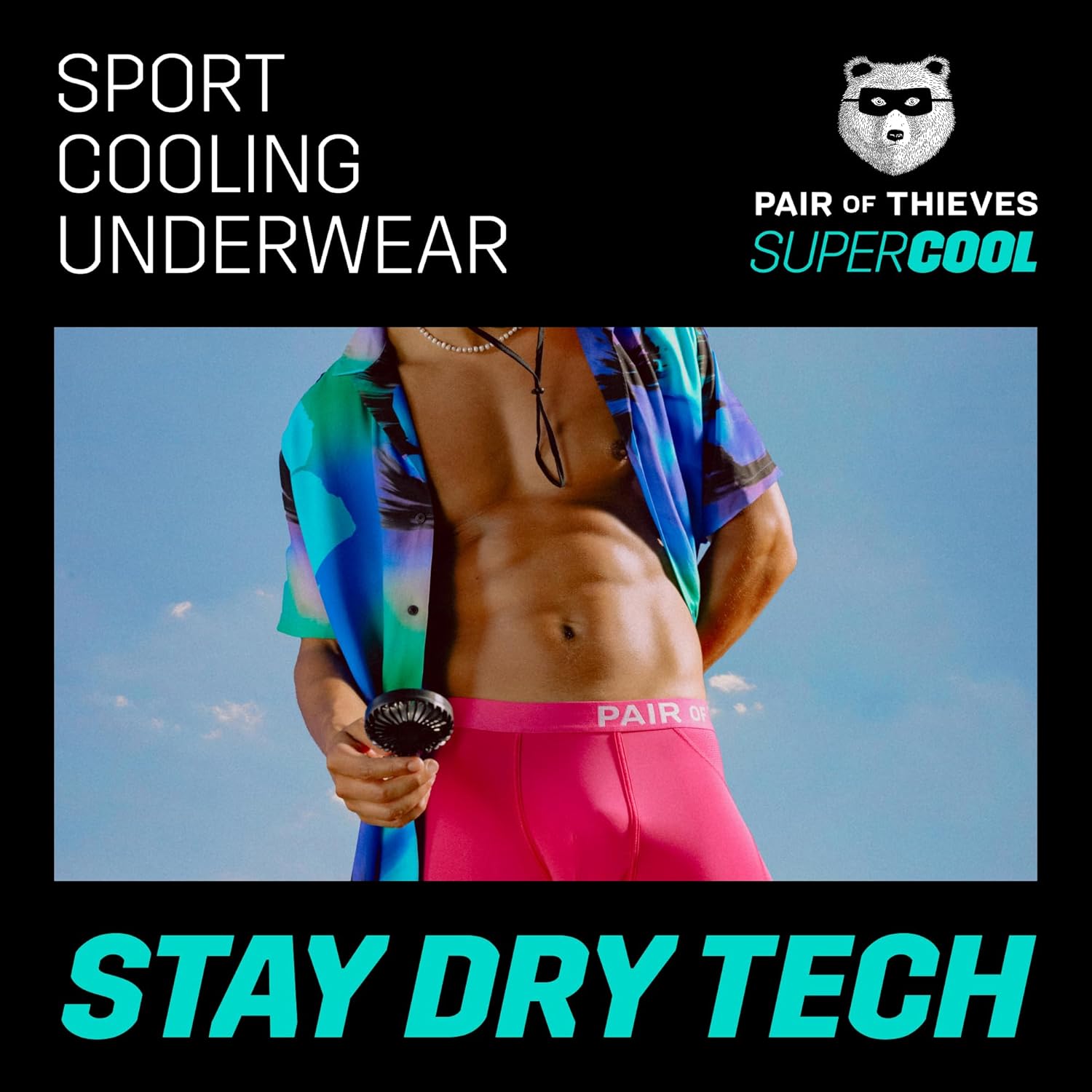 Pair of Thieves Men's SuperCool Long Boxer Brief Underwear with Vents, Supportive Pouch & Moisture-Wicking Anti-Odor Tech - Image 2