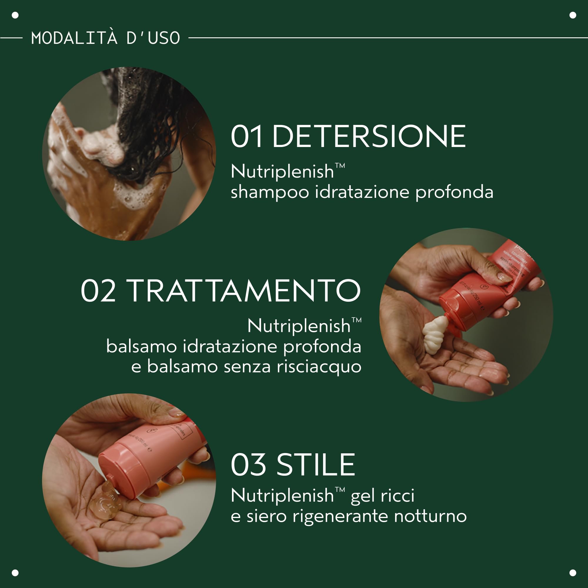 Aveda Nutriplenish Shampoo Idratazione profonda - Shampoo idratante ricco per capelli secchi - Olio biologico di melagrana e cocco burro di mango