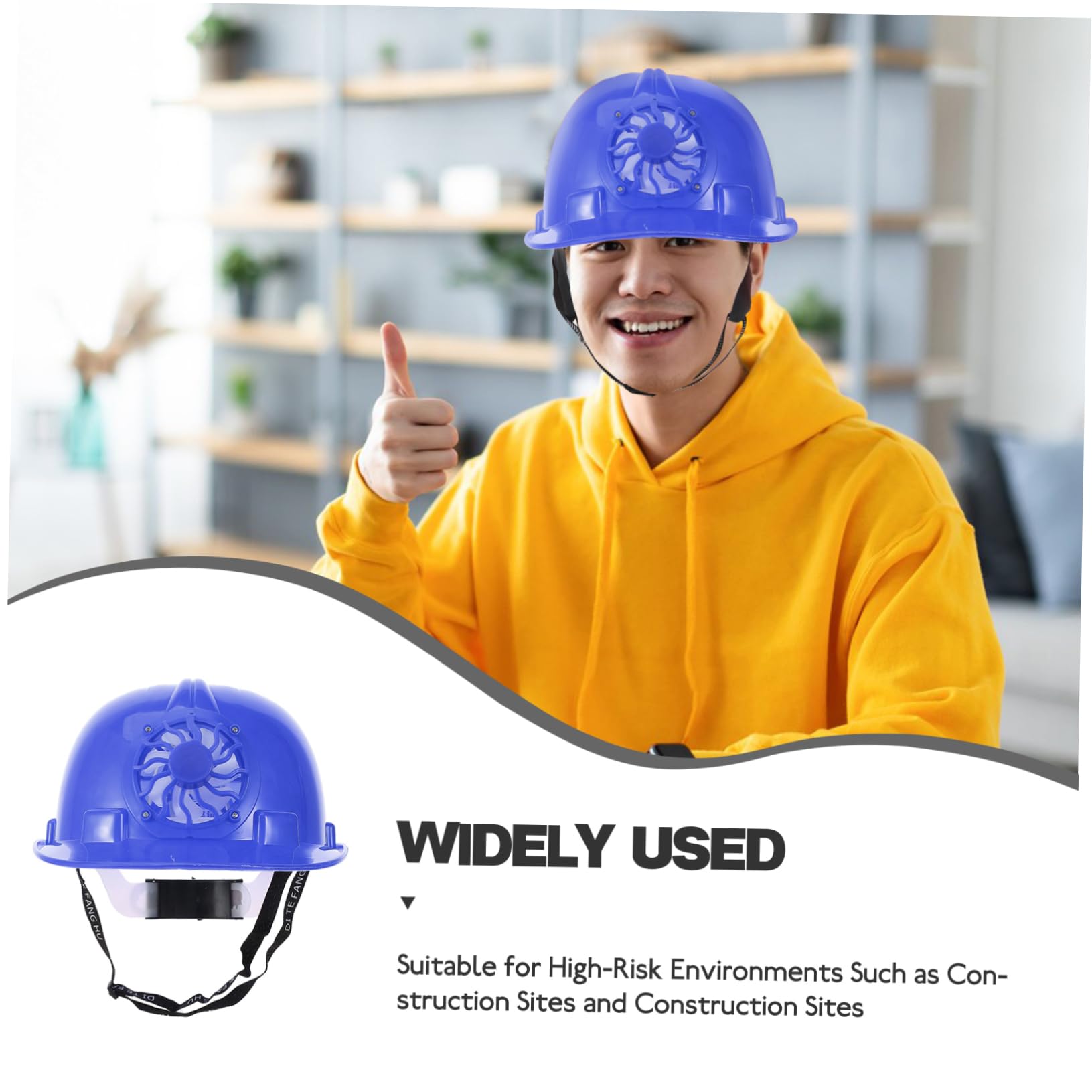 OSALADI Casco Cappello Da Costruzione Da Uomo Elmetto Da Ventaglio Elmetto Industriale Tappo Di Raffreddamento Cappello Di Sicurezza Edilizia Fan Del Cappello Duro Rosso Plastica
