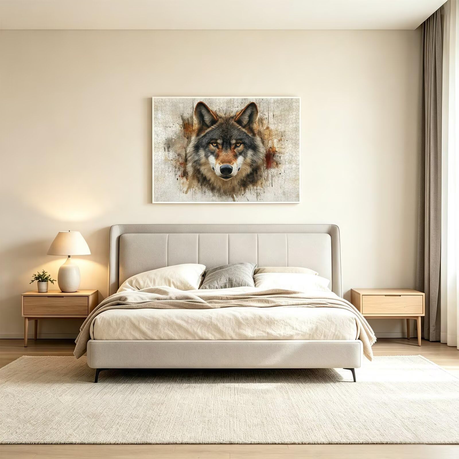 Puzzle 3000 Pezzi astratto Puzzle Legno lupo, n-35