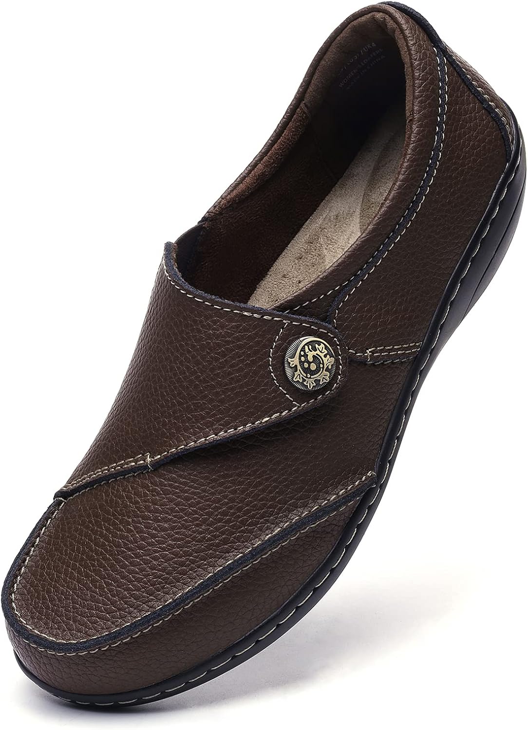 Geoeleph Women’s Loafers Casual Slip-Ons Comfort Walking Flats Leather Driving Moccasins