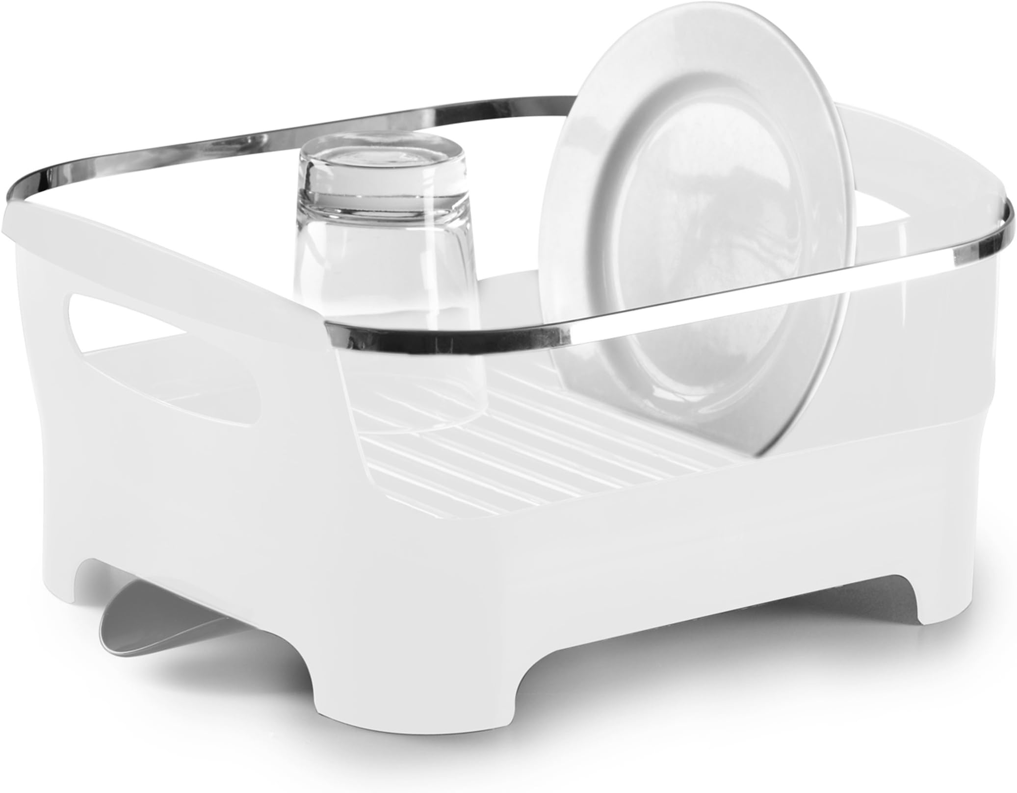 Umbra Basin Dish Drying Rack, White
