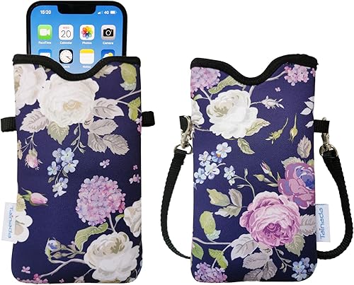 Miniatura 48 de Tainada Funda Bolsa Estuche de Neopreno para Teléfono para Hombres y Mujeres con Correa Cruzada/Cordón para el Cuello para iPhone 17/16/15 Pro Max
