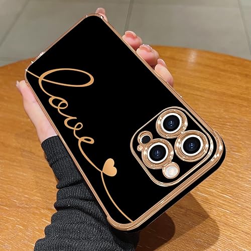 Miniatura 10 de LCHULLE Funda compatible con iPhone 13 para mujeres y niñas, bonito diseño de corazón de amor, cubierta de TPU suave a prueba de golpes, protección