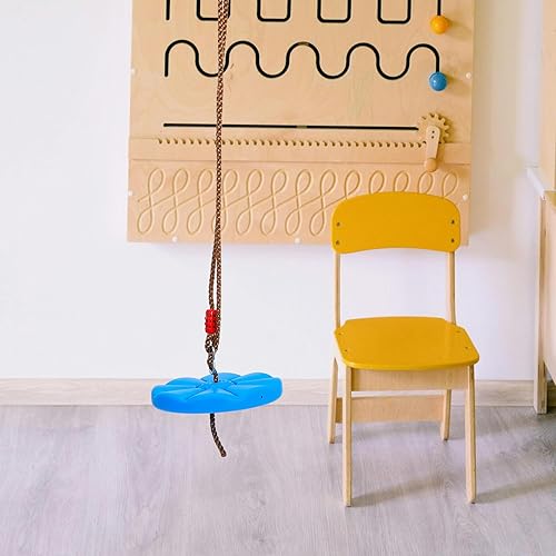 Miniatura 4 de Uonlytech Columpio octogonal de disco de pétalos para silla colgante de plástico al aire libre, fácil de limpiar, columpio de jardín S para todas