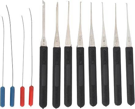 12pcs 0.2mm-0.4mm Broken Key Puller Tool Kit for Broken Key Repair Maintenance
