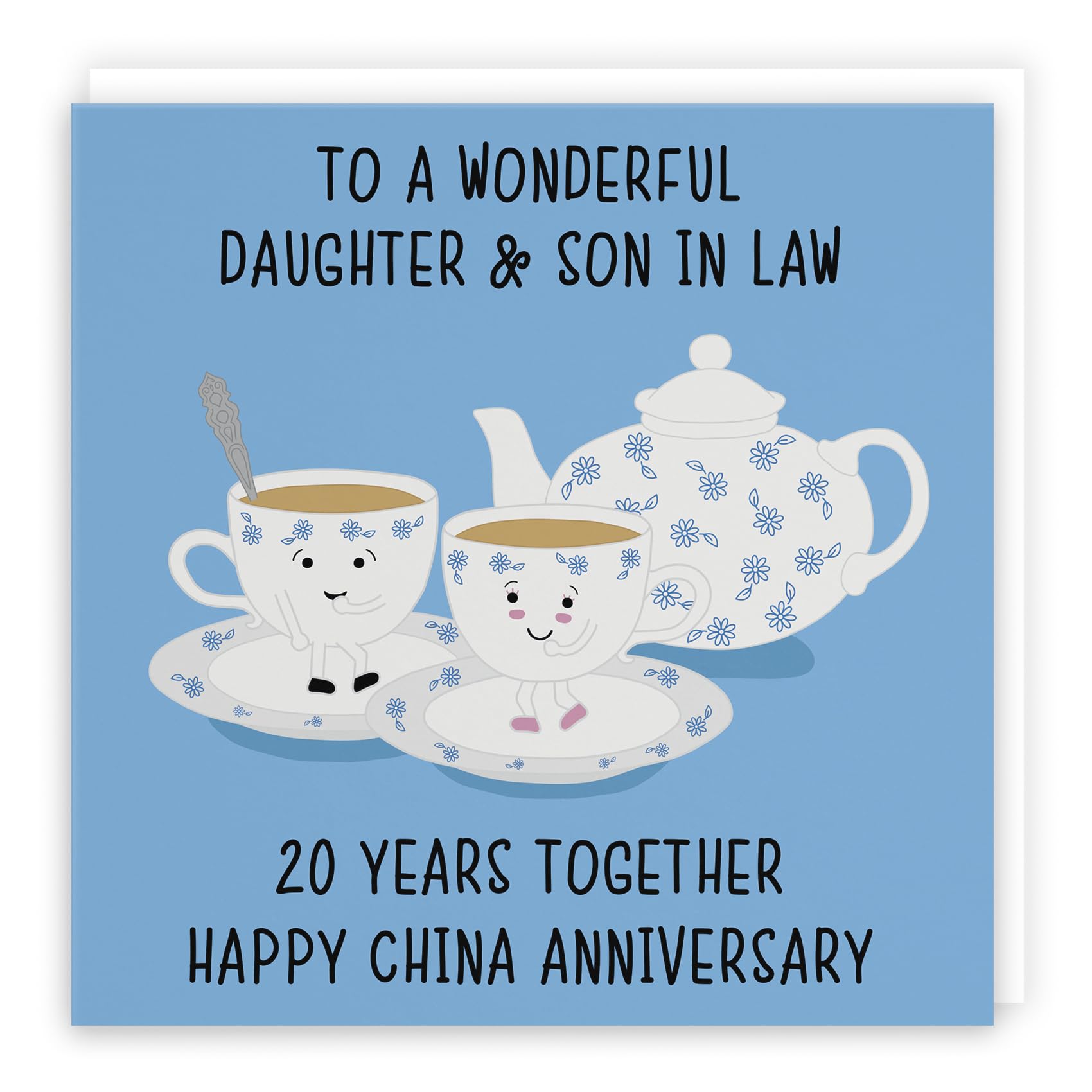 Hunts England, Daughter And Son In Law 20th Anniversary Card, To A Wonderful Daughter & Son In Law, 20 Years Together