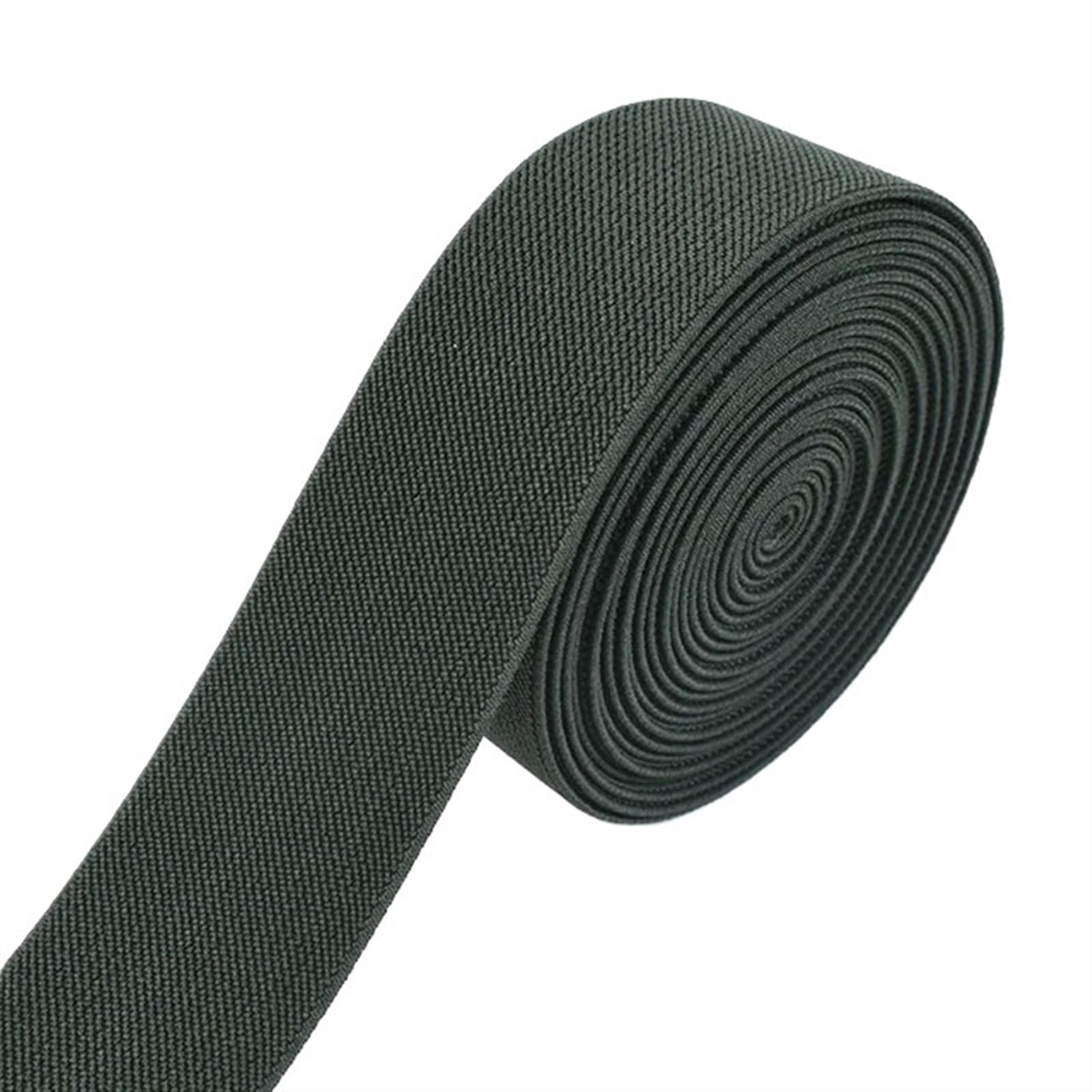 Flaches Elastikband, 2/5/10M 38mm farbige elastische Bänder verdicken Gummiband for Kleidung Kleid Hosen Gürtel Band DIY Handwerk Nähzubehör elastisch for Nähen(Dark Green,10METERS-38MM)
