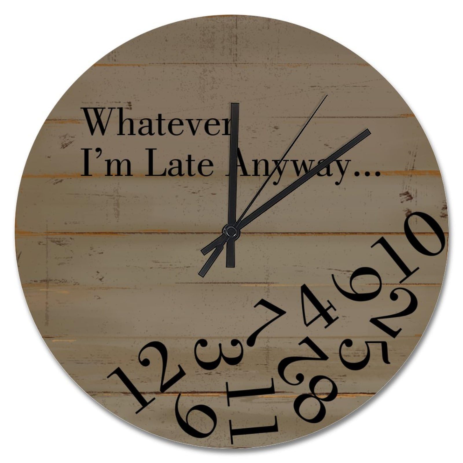 Horloge murale en bois style vintage country pour un salon chaleureux et decontracte