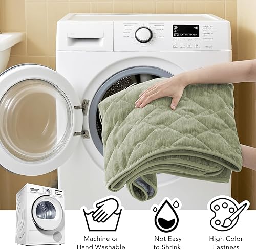 Miniatura 8 de H.VERSAILTEX Funda de felpilla para sofá de 2 cojines, antideslizante, lavable, con correa, funda protectora suave para perros, gatos, niños (36 x