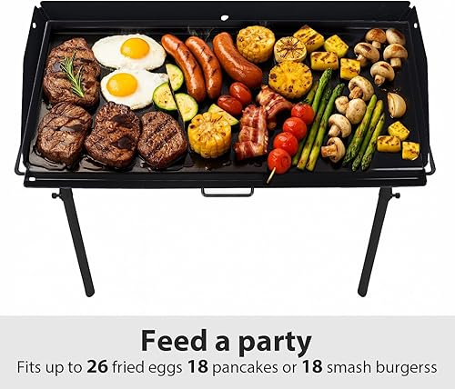 Miniatura 108 de Utheer Plancha reversible de cerámica de aluminio de 16.3 x 13 pulgadas, 50% más ligera, placa de parrilla plana y acanalada antiadherente 2 en 1