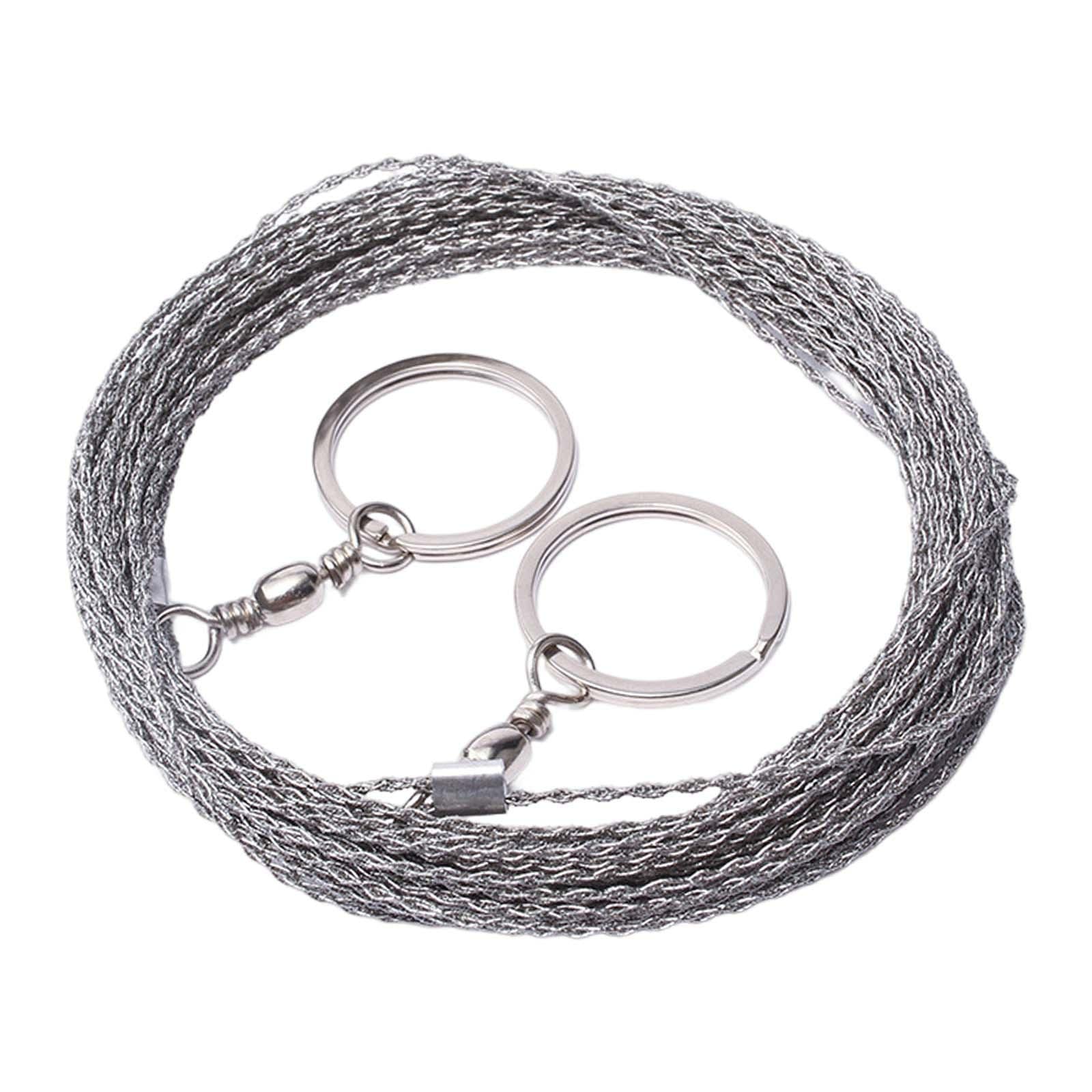 Harilla 10m Verstärkte Seilsäge, Tragbare Handsäge Seilsäge, Edelstahl-Taschenwerkzeug Flexible Taschenkettensäge Seilsäge zum Schneiden, Flexible Handdrahtsäge für Angeln Exploration Gartenarbeit