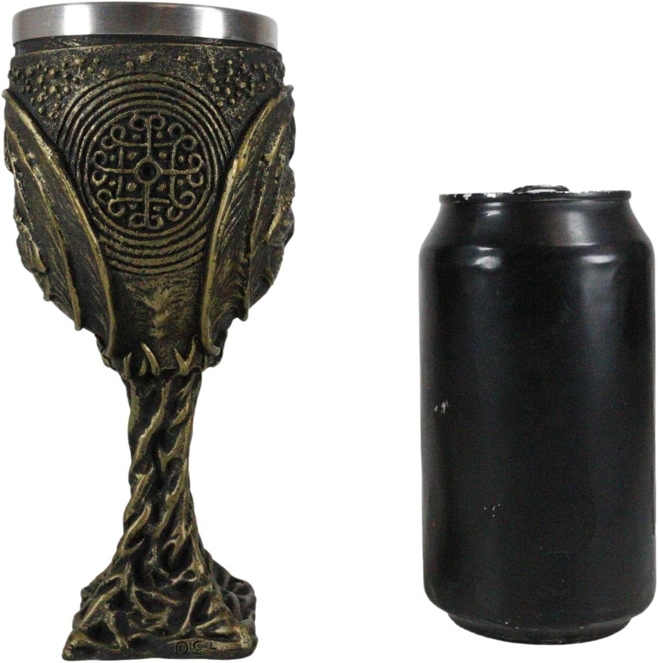 Ebros Gift Nautical Ocean Scaled Cthulhu Mythos Cosmic Giant Octopus The Great One 8oz Bronzed Resin Wine Goblet Chalice With Stainless Steel Inside Cup Liner Fantasy Mythology Kraken Sea Monster