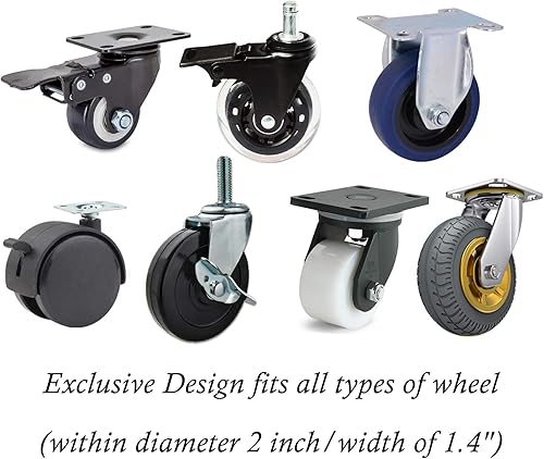 Miniatura 7 de Tapones de cama para muebles, paquete de 4 tapones para ruedas, tazas para muebles  Copas de goma sólida de alta calidad para muebles que se adaptan