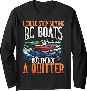 RC Boat Captain Radio Controlled Design RC Model Graphic Long Sleeve T-Shirt