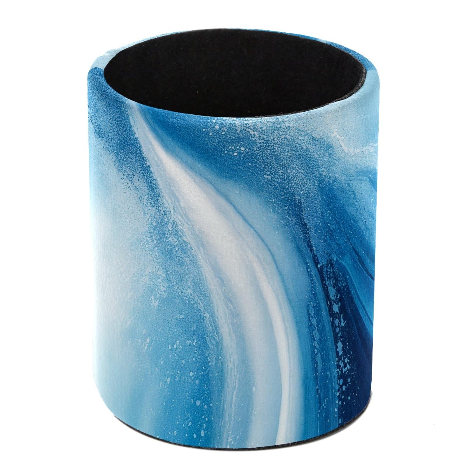 FWJZDSP Blue Marble PU Leather Pencil Organizer, Makeup Brush Holder, Office Decor and Desk Accessories Durable