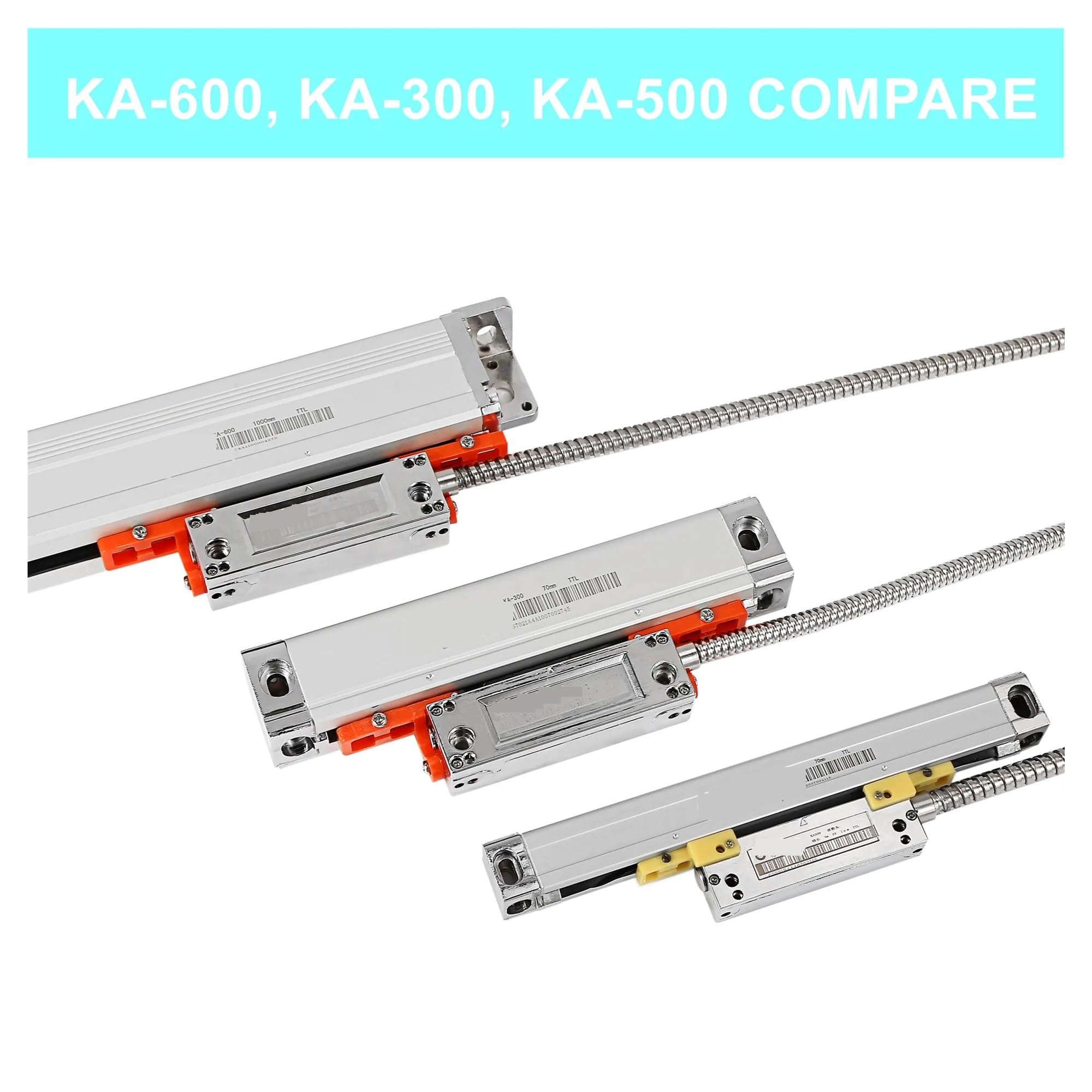 KA-300 320mm 370mm 420mm 470mm 520mm Optyczna liniał kratowy KA300 5um 5V DRO Liniał liniowy do tokarki, frezarki do frezarek(KA300-5um-320mm)