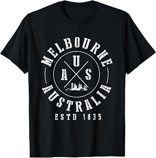 Melbourne T-Shirt - Australia AUS City Skyline Shirt Gift T-Shirt