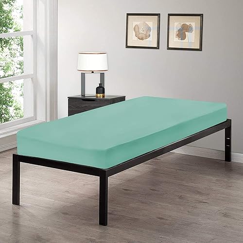 Gilbins Sábana bajera de 30 x 75 x 8 pulgadas, hecha de algodón, perfecta para literas de campamento, caravanas, camas de invitados, espuma de mar