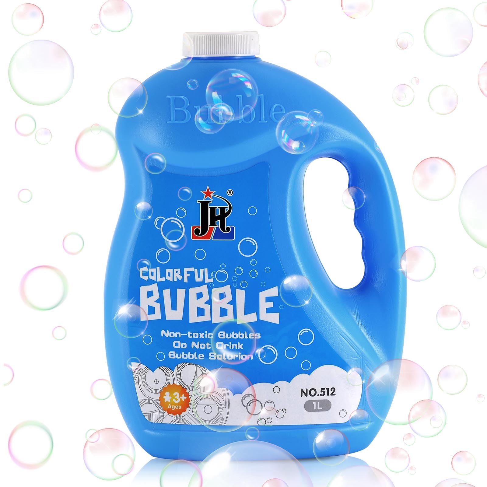 HYH Bubble Concentrated Solution 1 L/ 33.8 OZ Bubble Solution Refill for Bubble Blower Machines,Giant Wands,Bubble Gun,Bubble Lawn Mower, Bubble Concentrated Refill for Bubbles Toys for Kids Toddlers