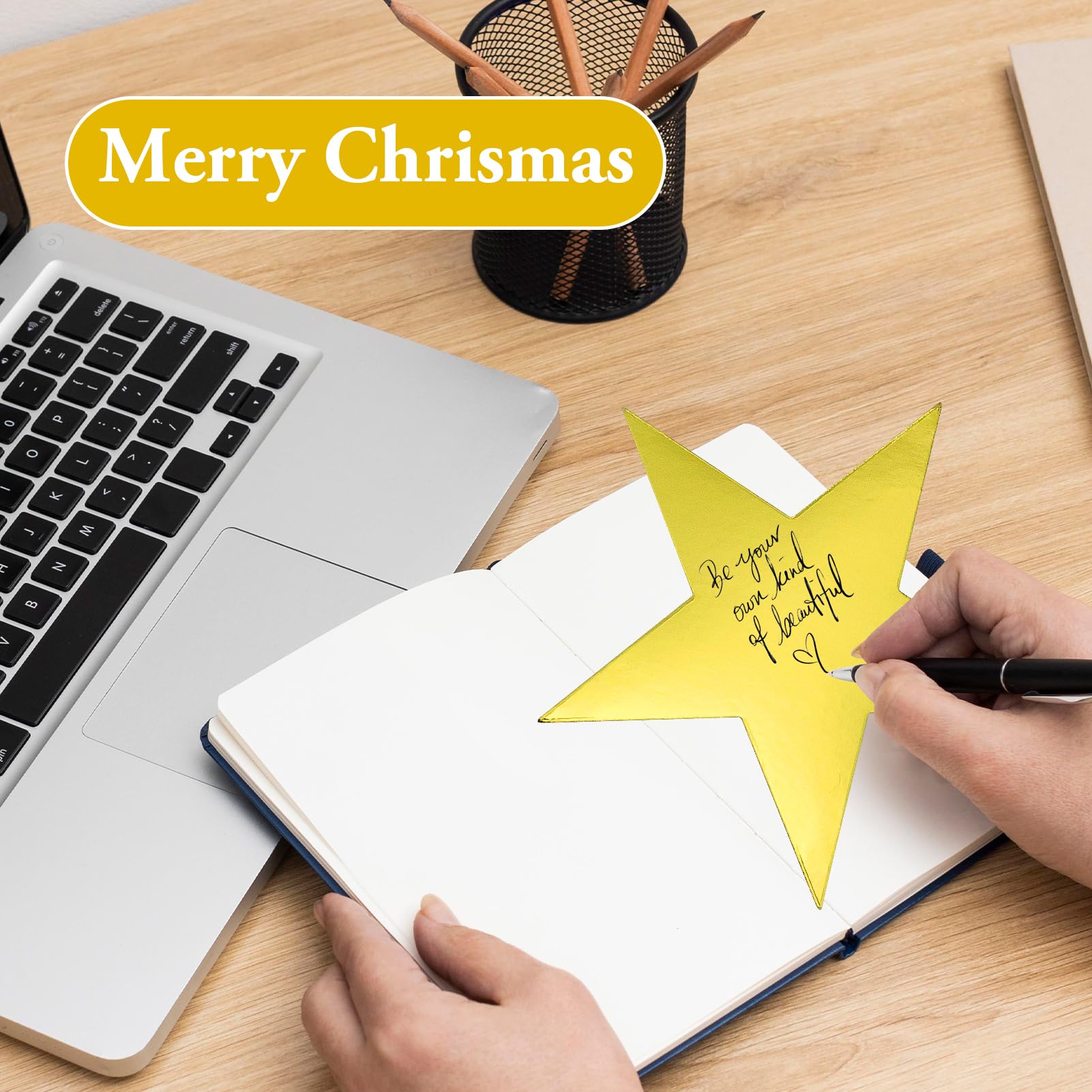Stelle decorative da appendere 80 pezzi 15 cm oro argento carta con brillantini