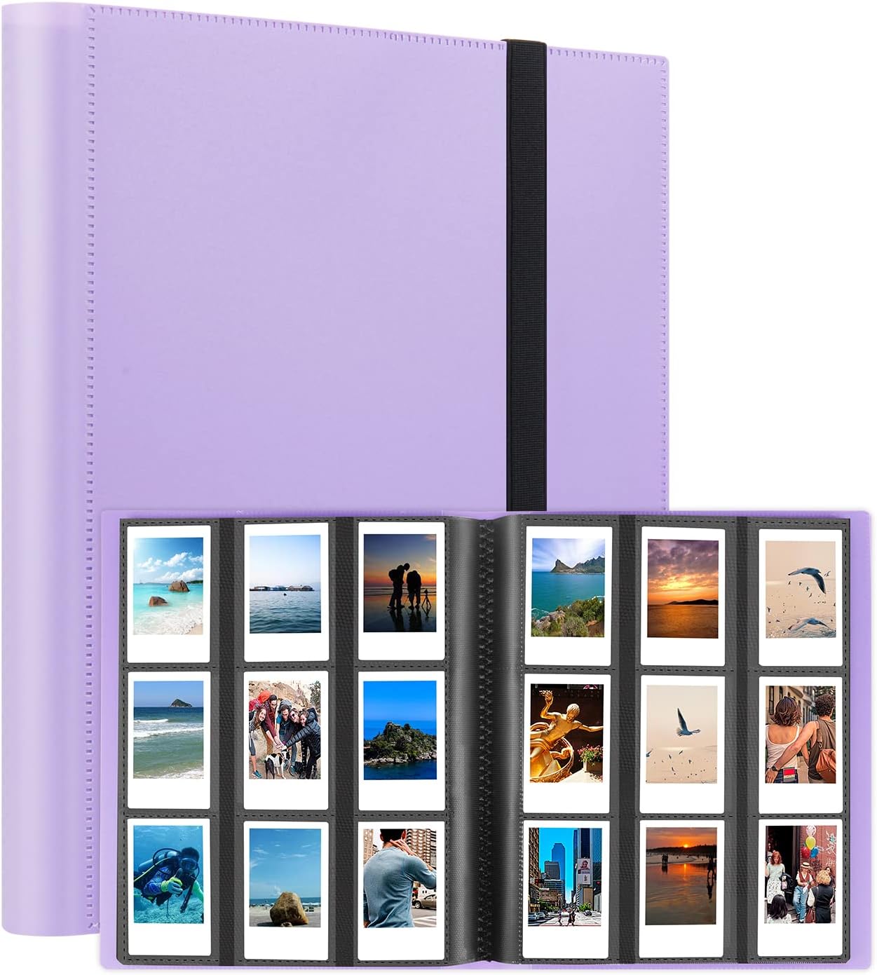 432 Pockets Photo Album for Fujifilm Instax Mini Camera, Polaroid Camera, for Fujifilm Instax Mini 12 11 9 40 99 90 8 7 EVO LIPLAY Instant Camera, Polaroid Snap PIC-300 Z2300 Instant Camera, Purple
