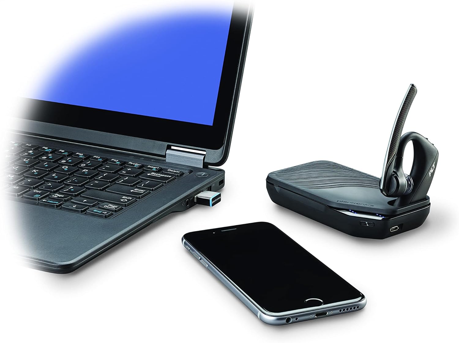 Buу 2 gеt 3 Plantronics - Voyager 5200 UC (Poly) - Bluetooth Single-Ear (Monaural) Headset - USB-A Compatible to connect to your PC and/or Mac - Works with Teams, Zoom & more - Noise Canceling