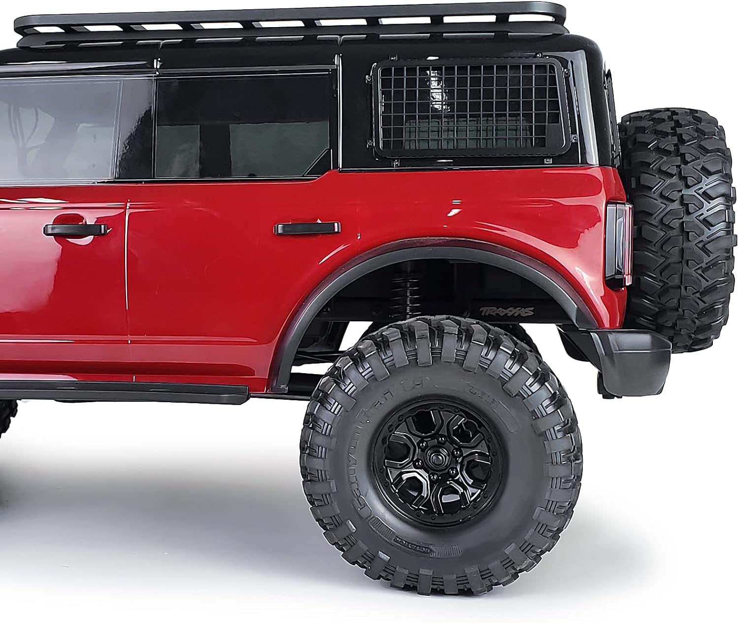 MORLORDY RC Side Windows Rear Windows and Roof Rack Set for 1/10 Scale RC Crawler Car TRX4 2021 Bronco Upgrades
