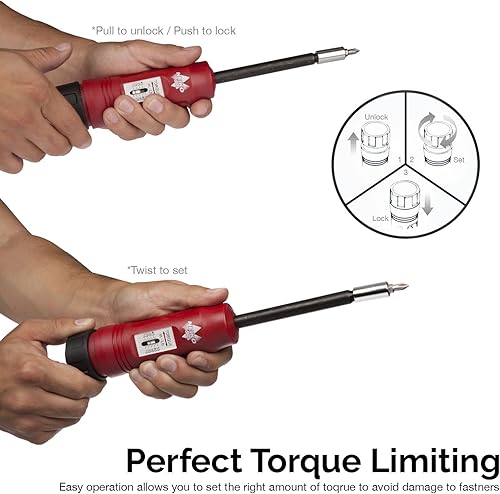 Miniatura 3 de Neiko 10573B Juego de destornillador dinamométrico destornillador de 14pulgadas mango largo alcance de 10a 50librapulgada 20puntas incluidas