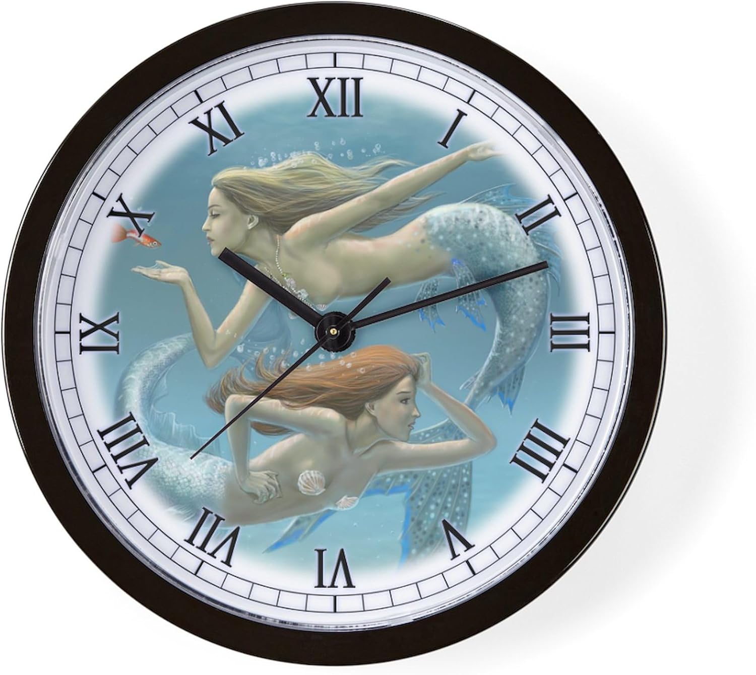 CafePress Siren Sisters 10" Wall Clock for Livingroom, Kitchen, or Office
