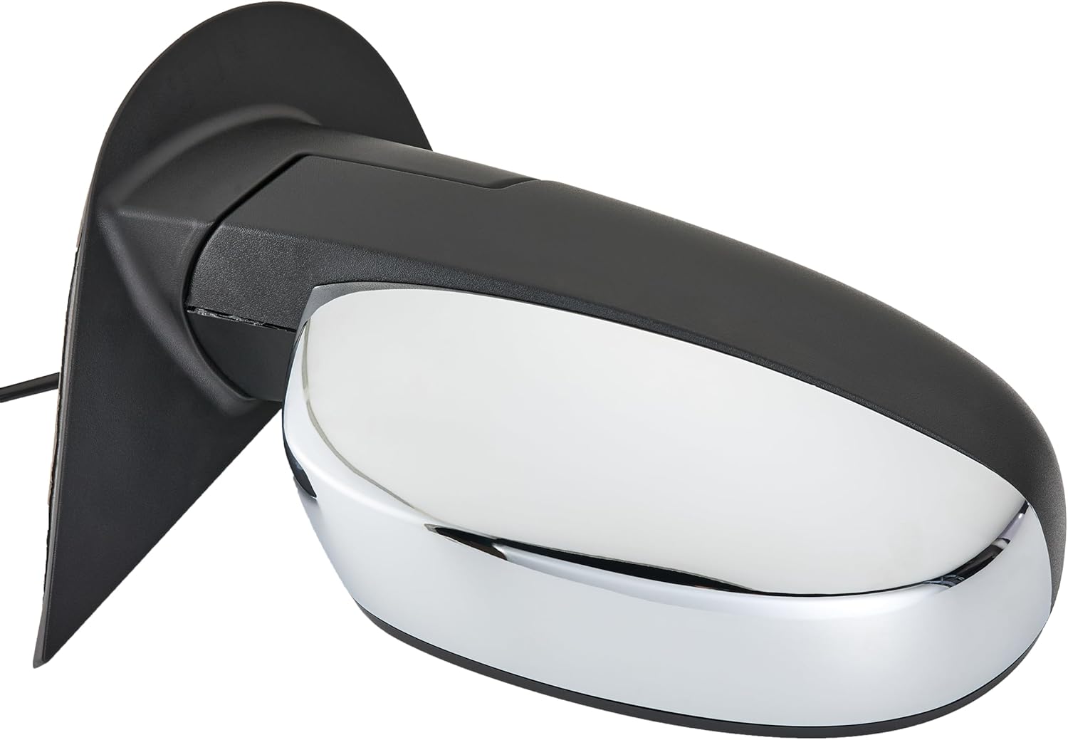 Side View Mirror Fit for 2007-2013 for Chevy Silverado 1500 2500 3500 HD for GMC Sierra 1500 2500 HD for GMC Yukon XL 1500 Power Heated Manual Folding.Chrome Cover.Passenger side mirror only.