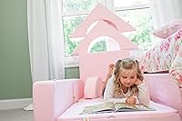 Vista 15 de FOAMOH Castle Sofa Sand - Sofá personalizable de 14 piezas para juegos imaginativos y fácil almacenamiento con almohada personalizable