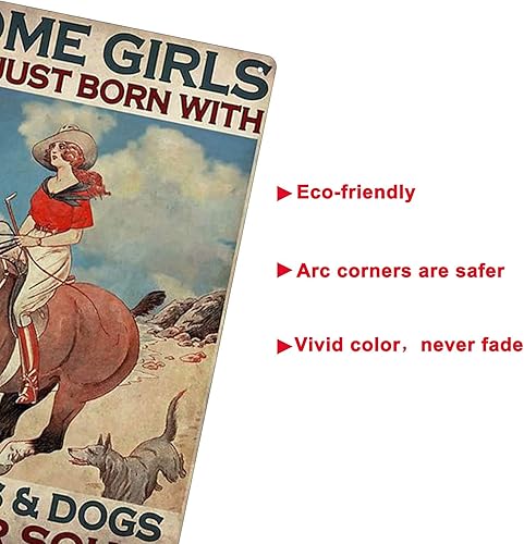 Miniatura 3 de Letrero de metal con texto en inglés "Girl Riding A Horse Stat" (8.0 x 12.0 in)