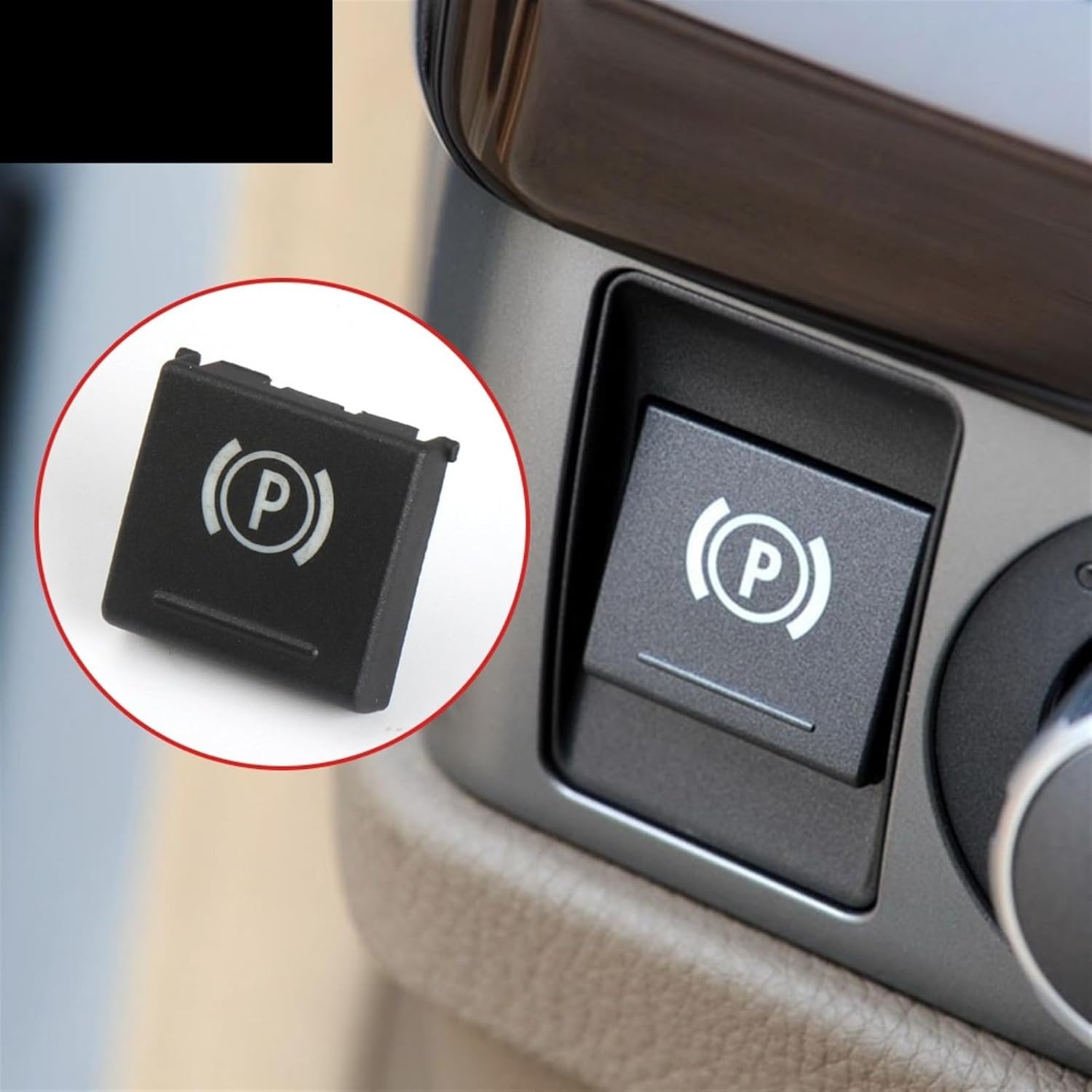 Handbrake Parking Button for 7 Series E66 2005-2008 E65 Car Electronic Handbrake Parking Brake P Button Switch Cover Replacement Parking Brake Switch