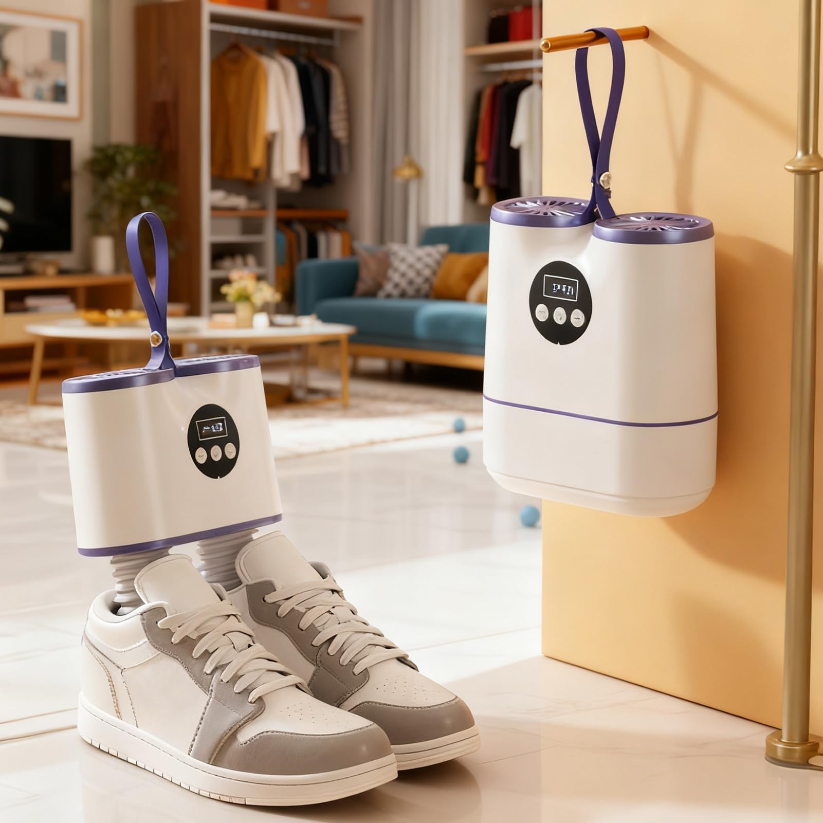 Générique Séchoir Électrique pour Chaussures,Séchoir À Chaussures Électrique Avec Minuterie | Machine à Sécher les Bottes de Voyage - pour Gants Baskets Chaussettes Voyage Linge Extérieur Ski
