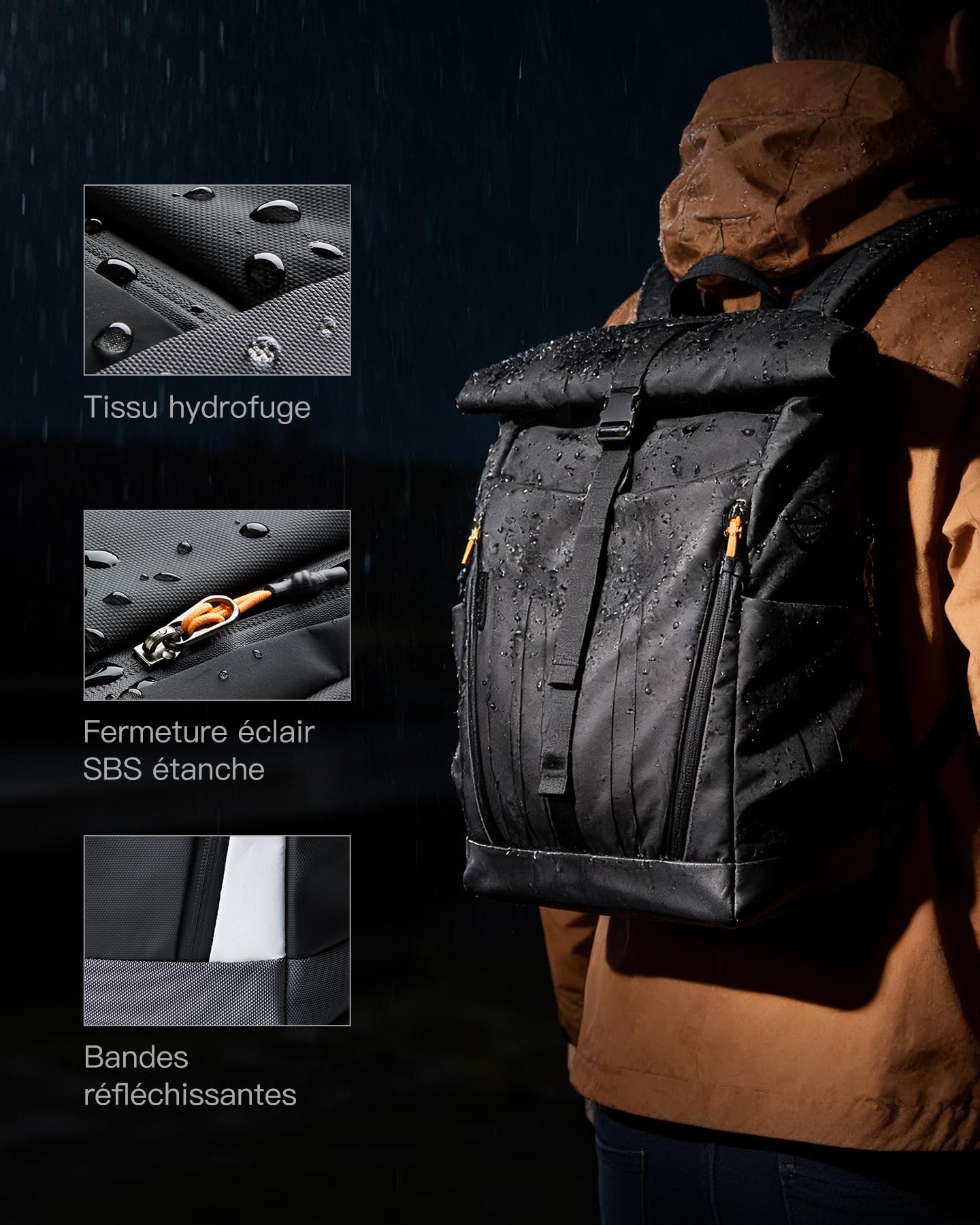 Inateck Sac à Dos Ordinateur Casual 25L-30L pour Laptop jusqu'à 17″ et iPad 13″, Idéal pour Trajets Quotidiens, Outdoor, Loisirs, Voyages d'Affaires et Voyages