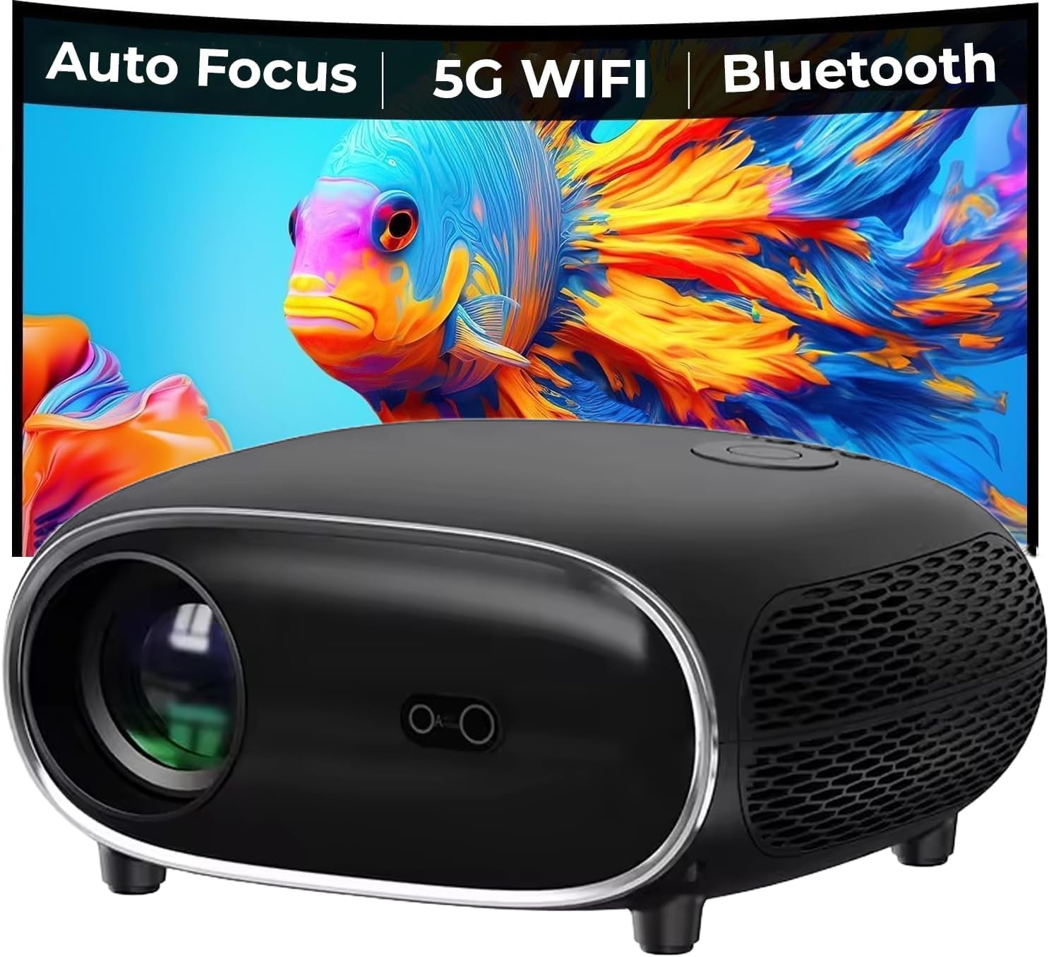 【Auto Focus & HDMI ARC】AUN Projector SmartBeam Projector for Home 4K Support, 9000 Lumen Auto Keystone 5G WiFi BT 5.2 YouTube PrimeVideo Hotstar Builtin Apps 1080p Native Resolution Full HD Projector