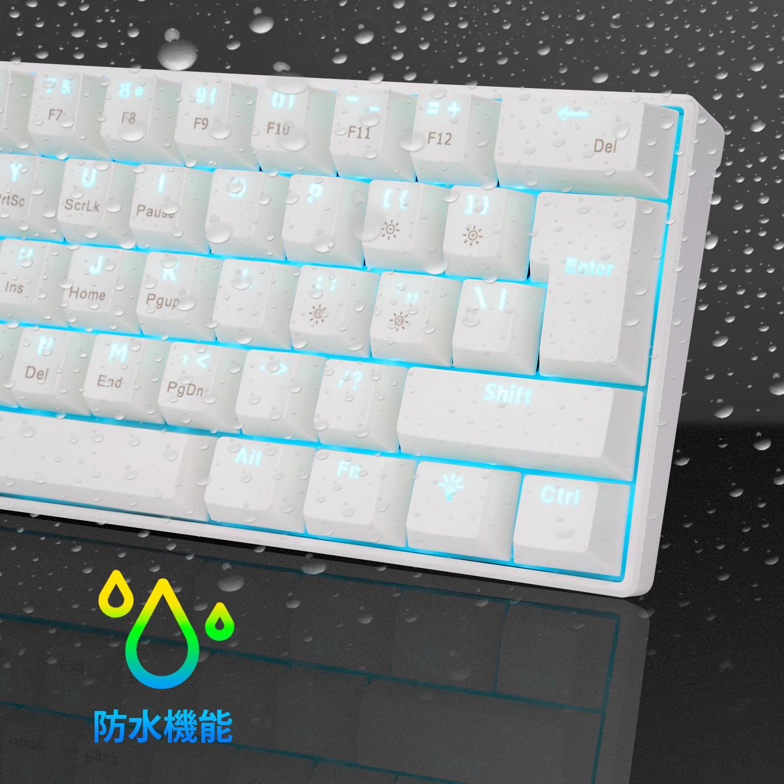 Amazon | CHONCHOW ゲーミングキーボード メカニカルキ青軸 コンパクト