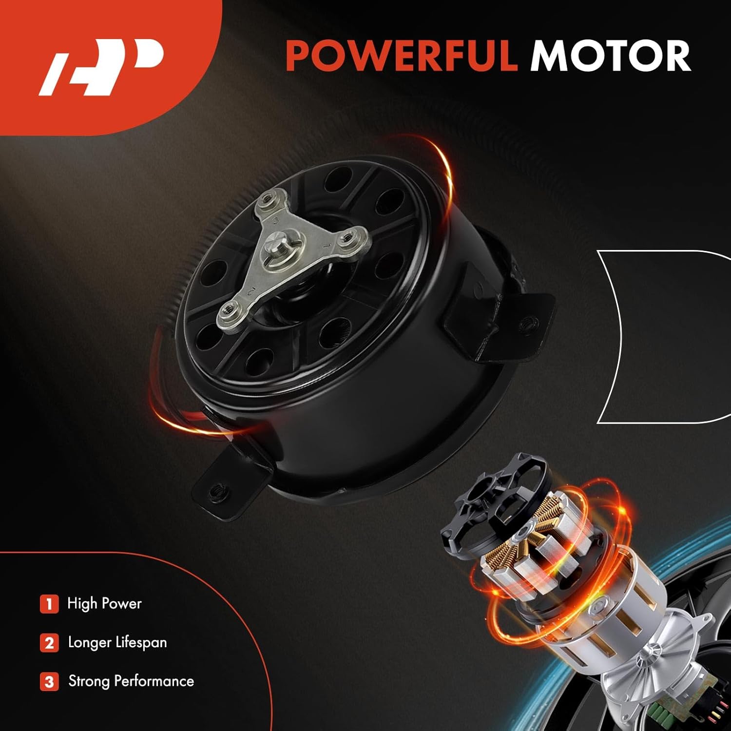 A-Premium Radiator Fan Motor Compatible with Hyundai Elantra 2019-2020 & Kia Forte 2019-2021, Forte5 2020-2021, 2.0L