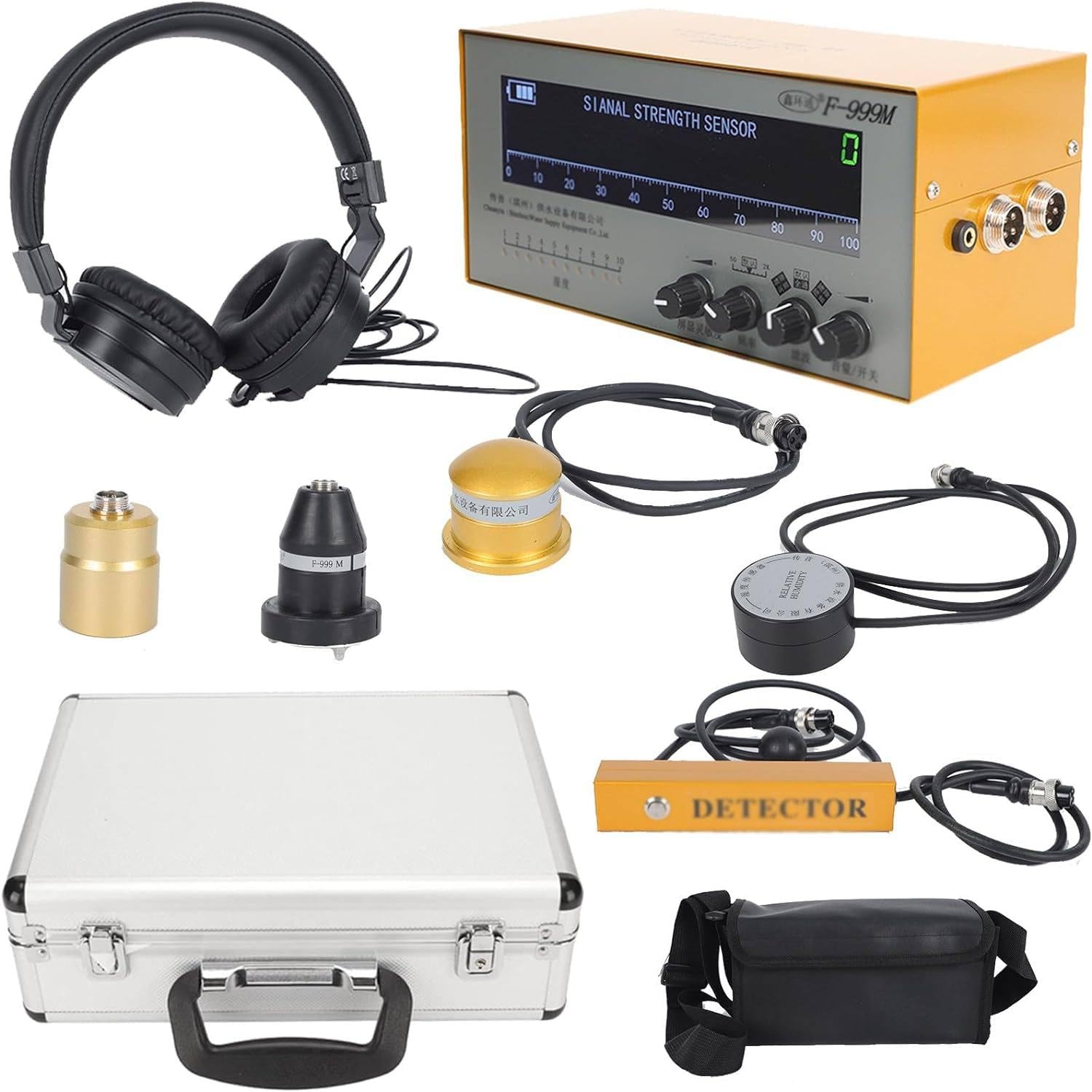 Detector De Fugas De Agua En Tuberías Con Frecuencia Ajustable, Detector De Fugas De Tuberías De Agua, Buscador De Ubicación De Fugas De Agua Subterráneas,F-999M