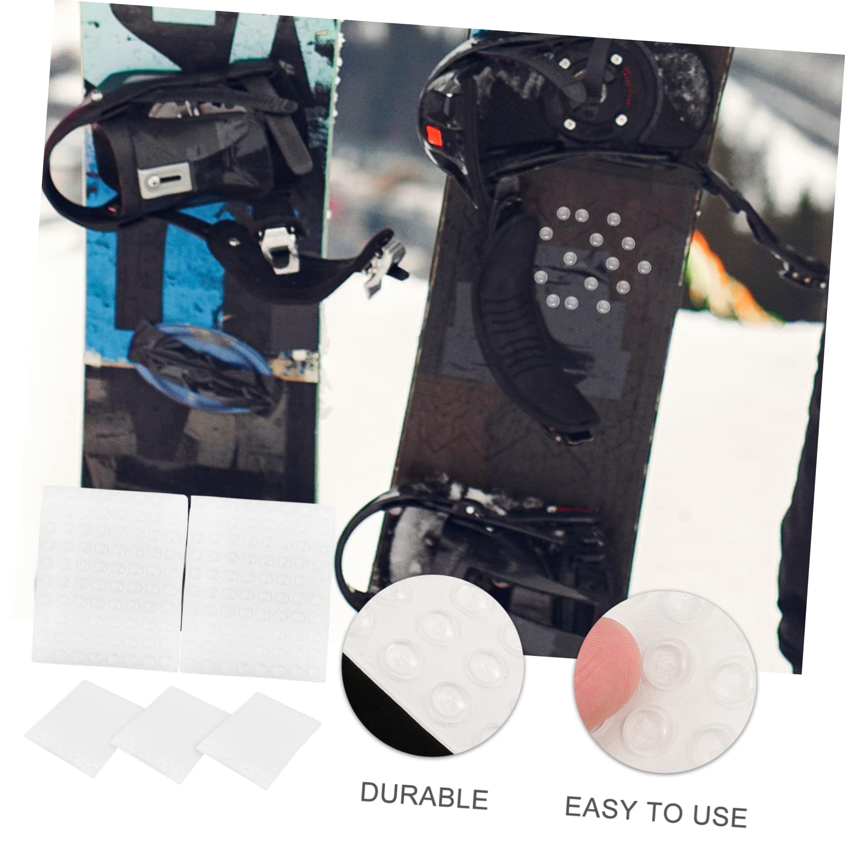 Sosoport 15fogli Tappetini Antiscivolo per Snowboard Adesivi per Scarpe Invernali e attività all Facile Installazione e Adesività