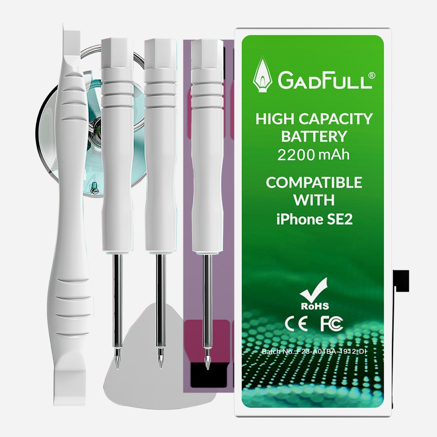 Akku kompatible mit iPhone SE 2 mit Hoher Kapazität | 2024 Baujahr | inkl. Reparaturset Anleitung & Profi-Kit Werkzeugsatz | ohne Ladezyklen | Funktioniert mit Allen original APN - Amazon product rated Grade A