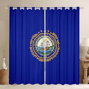 Feelyou North Dakota State Flag Blackout Curtains 2 Panels 52x96 Inch