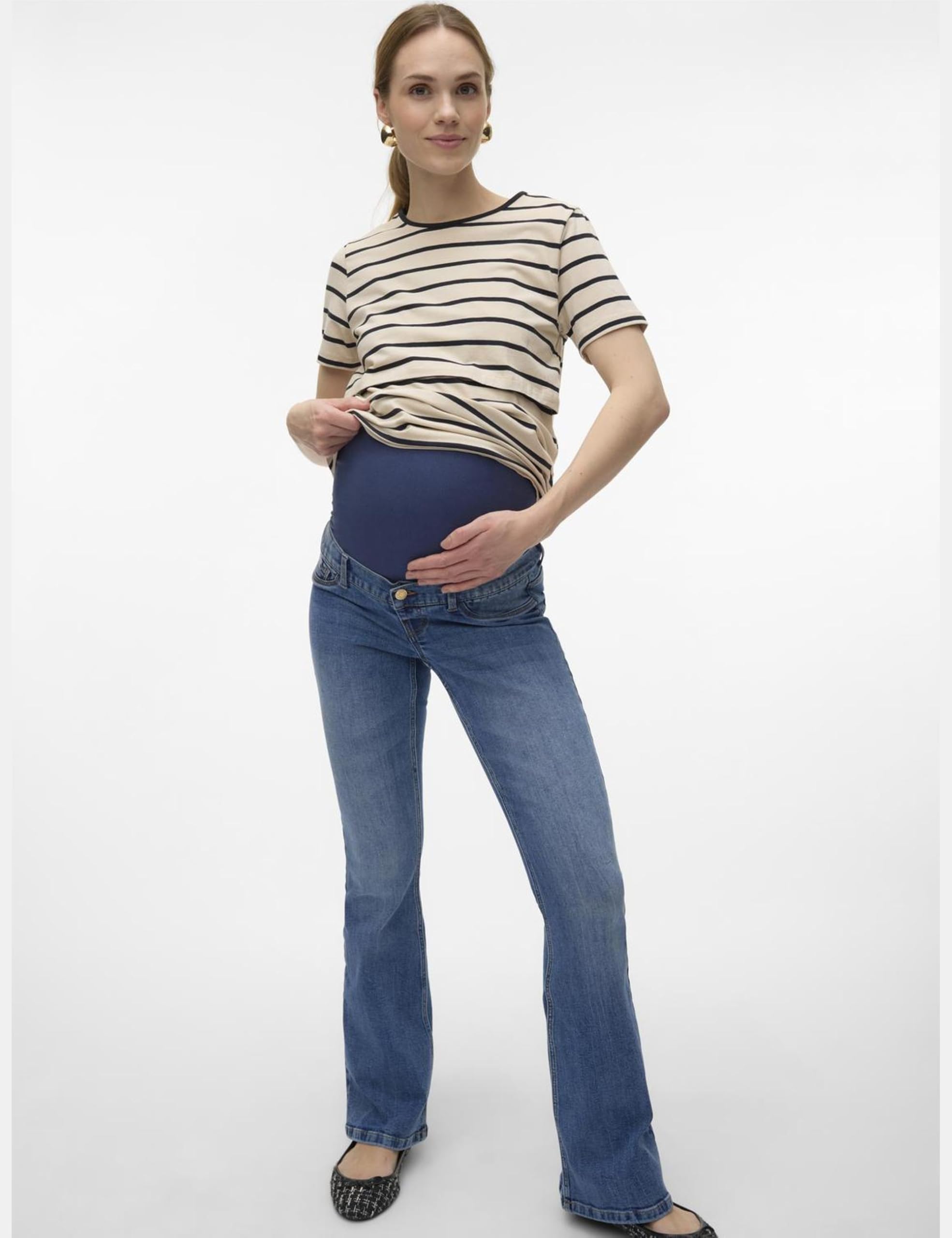 Damen Vmmsigi Flared Denim Jeans Vi3208 Noos