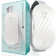 Slimpal Heating Pad for Period Cramps, Portable Heating Pad for Menstrual Relief, Electric Cordless Heating Belt for Back, Belly, Waist, Stomach, Wearable Heat Belt Gifts for Her Women Girl, White
