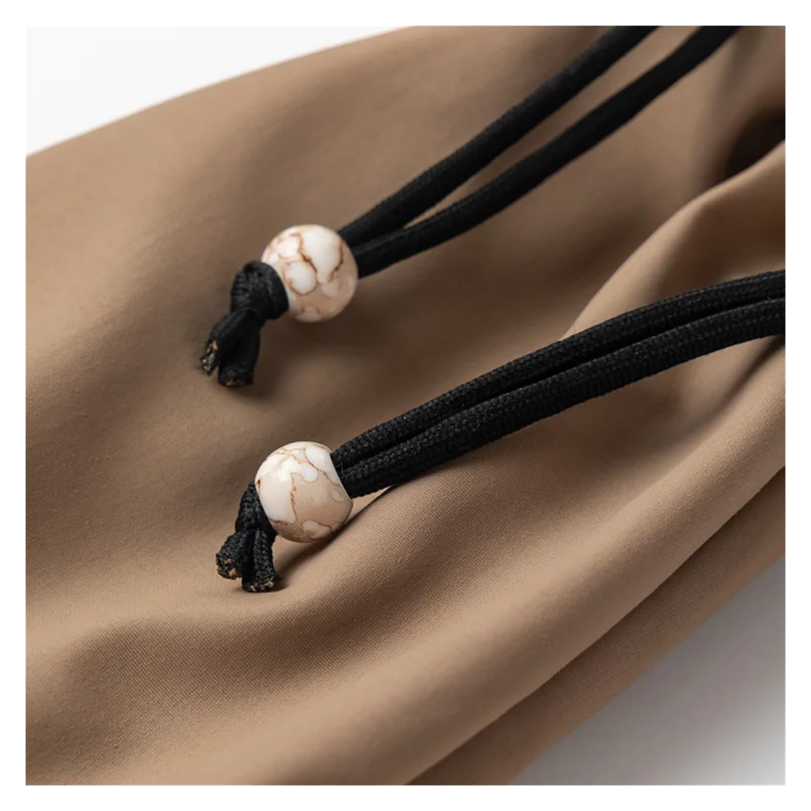 wasserdichte Nylon-Aufbewahrungstasche mit Kordelzug, großes Fassungsvermögen, Verpackung for Daunenjacke, komprimierte Reisekleidung(Brown,3 Sizes in a Set)