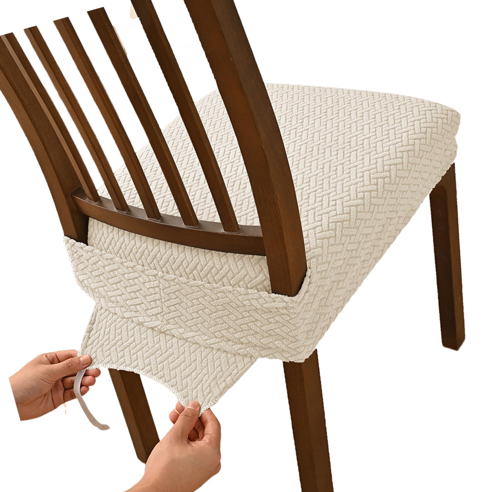 Carotoe Rice Proof Seat Slipcover For Desk Chairs Washable Polyester Slipcover Removable Slip Proof 40-50Cm Width Hair Cushion Sleeve